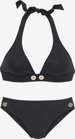 VIVANCE Triangel Bikini in Schwarz: predná strana