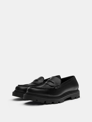 Pull&Bear Slipper in Schwarz