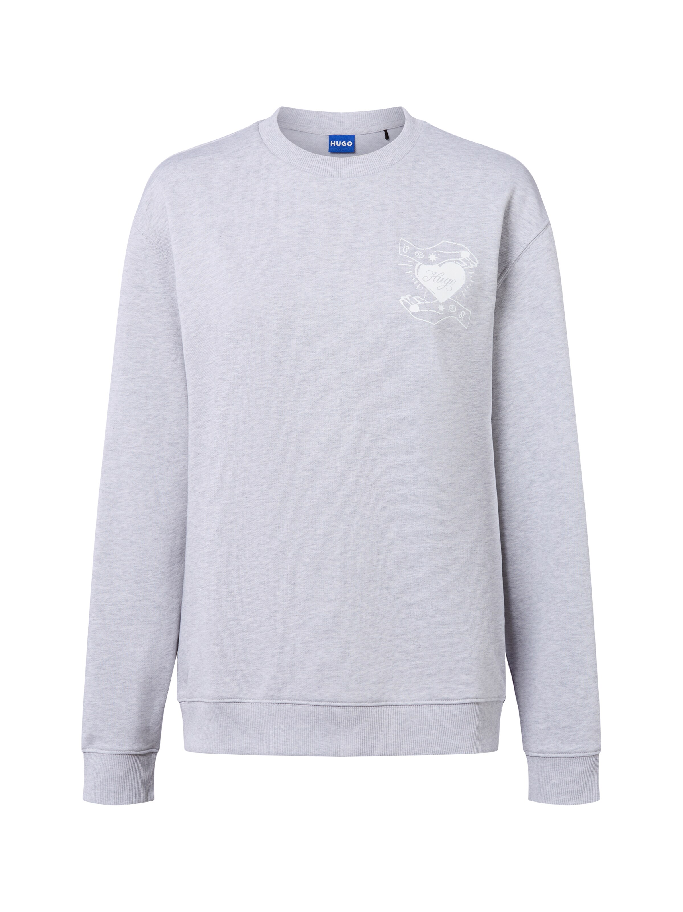 HUGO Sweat-shirt en gris clair, Vue avec produit