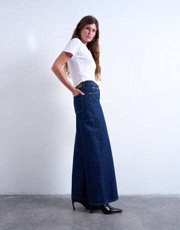 TOPSHOP Wide Leg Jeans 'HORIZON' in Blau