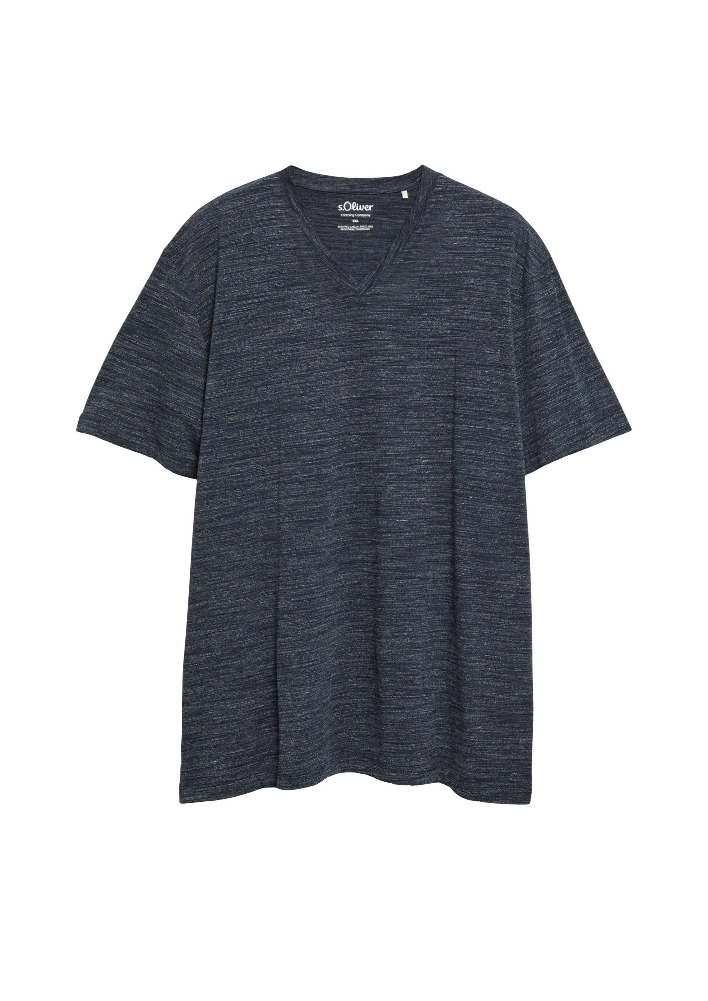 s.Oliver Men Big Sizes Shirt in Blue: front