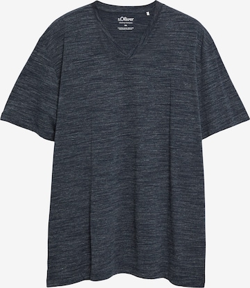 s.Oliver Men Big Sizes Shirt in Blue: front
