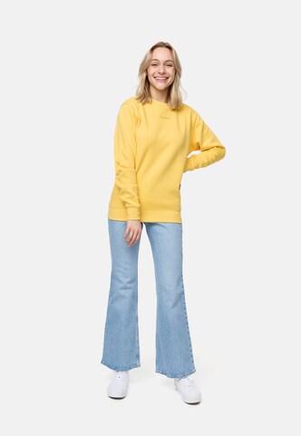 smiler. Sweatshirt dude. in Gelb: Vorderseite