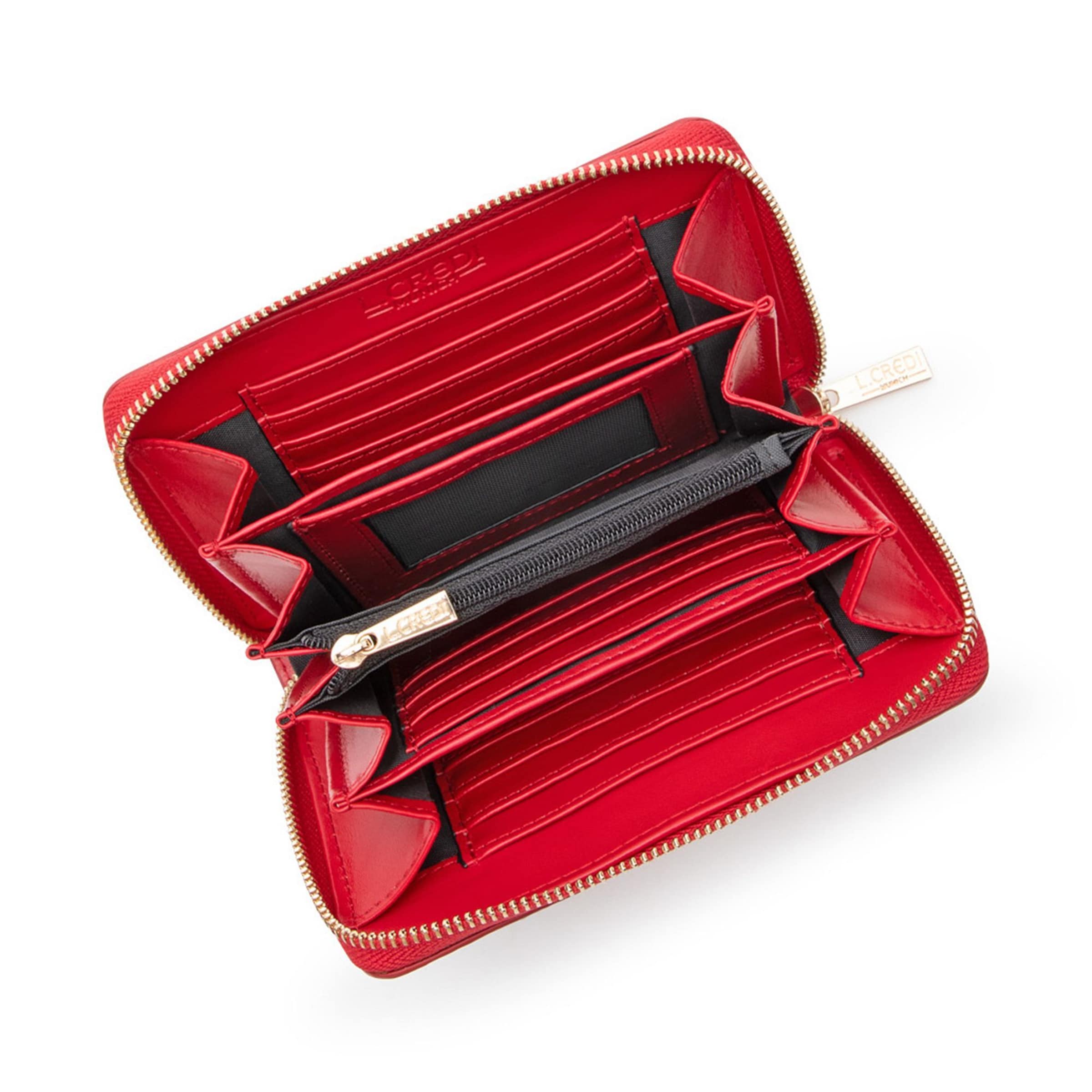 Portamonete 'Perla' di L.CREDI in rosso