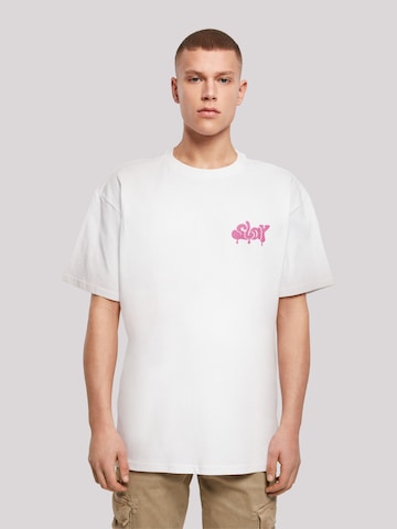 T-Shirt 'SLAY' F4NT4STIC en blanc : devant