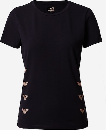 T-shirt fonctionnel EA7 Emporio Armani en noir : devant