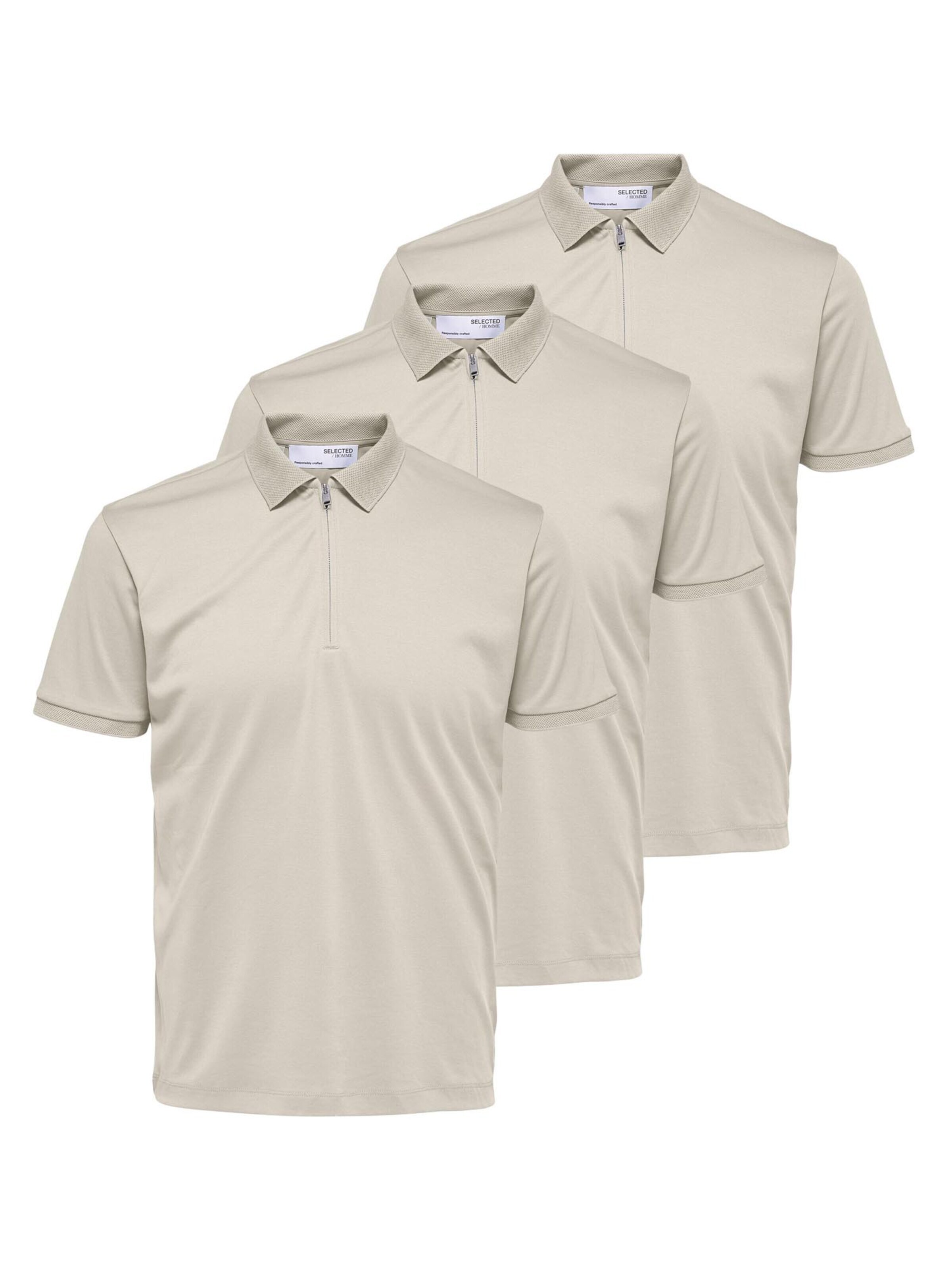 SELECTED Shirt 'Fave' in Beige: front