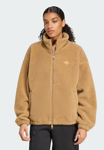 Veste en polaire 'Essentials' ADIDAS ORIGINALS en marron : devant