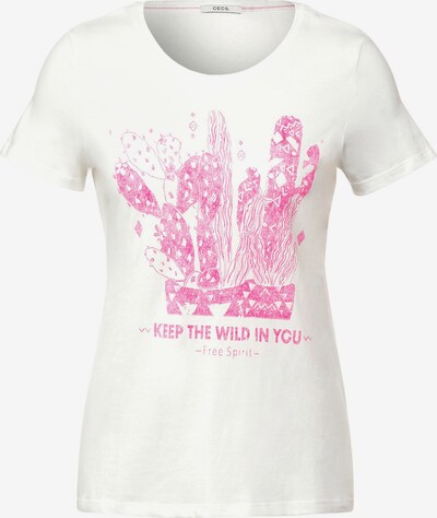 CECIL T-Shirt in pink / weiß, Produktansicht