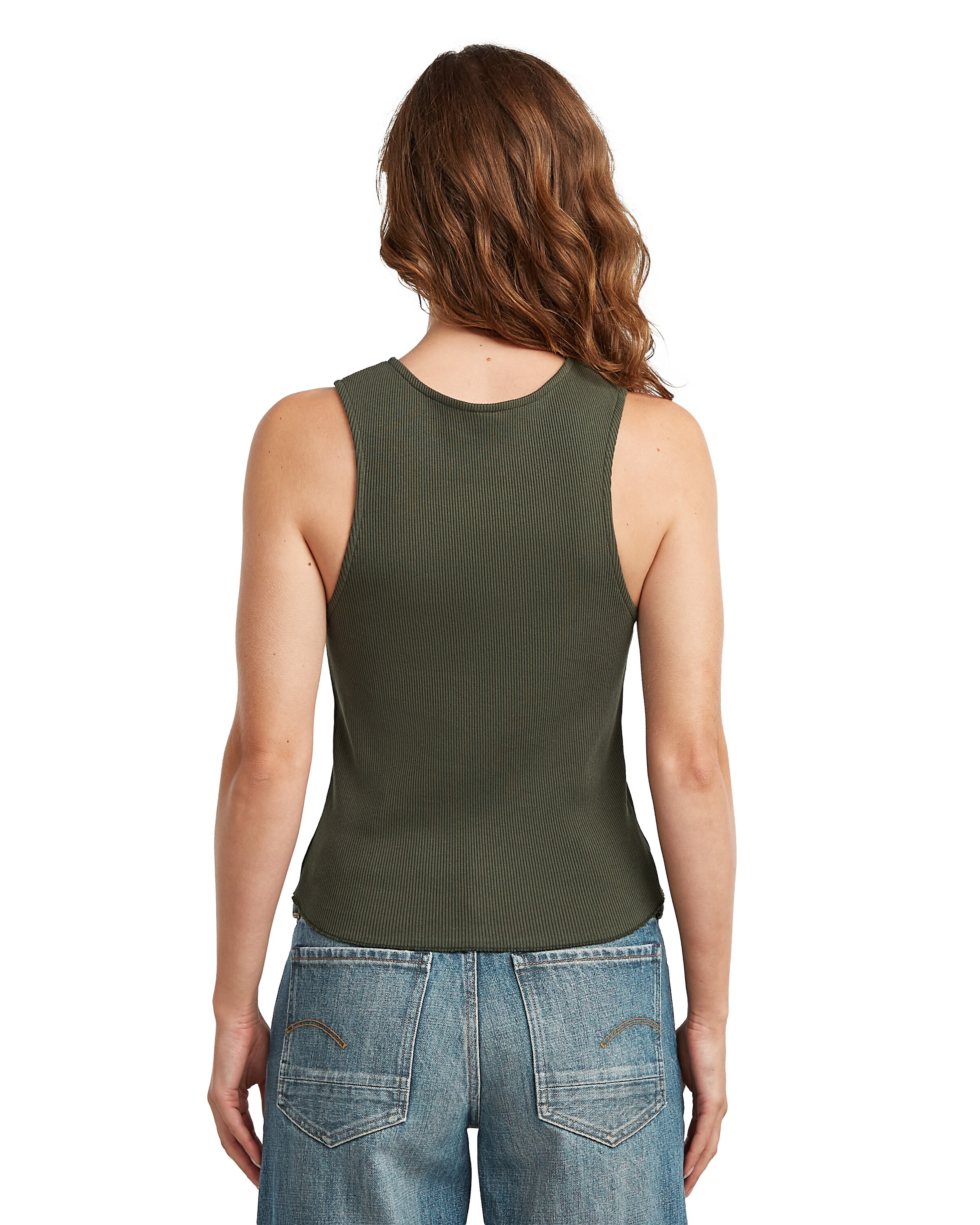 G-STAR Top 'Slim Henley Tank T-Shirt' in Grey