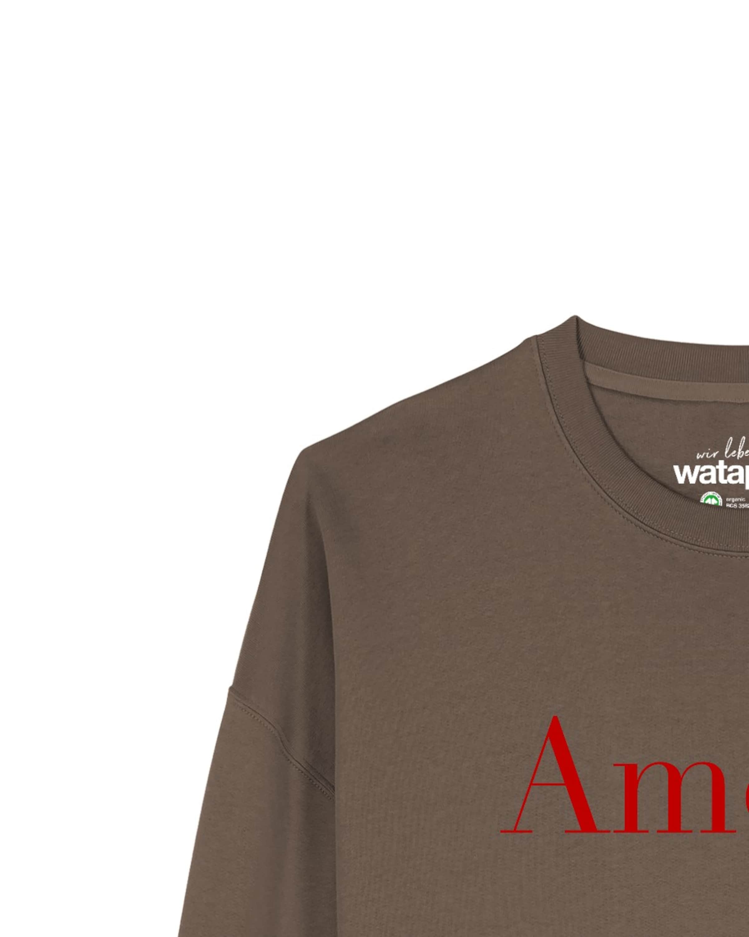 Watapparel Sweatshirt 'Amore ' in Brown