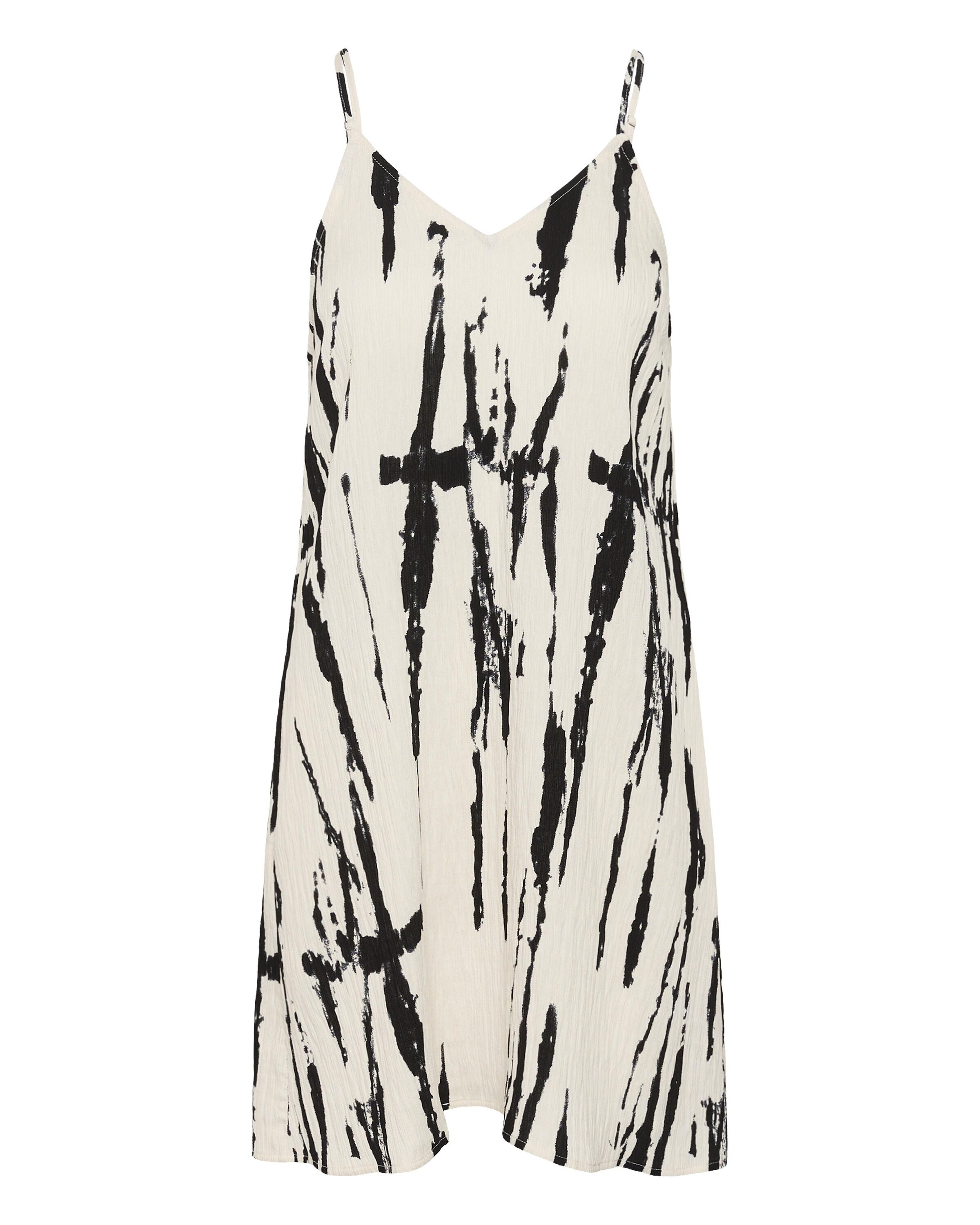 CULTURE Jurk 'Ora' in de kleur Zwart / Wit, Productweergave