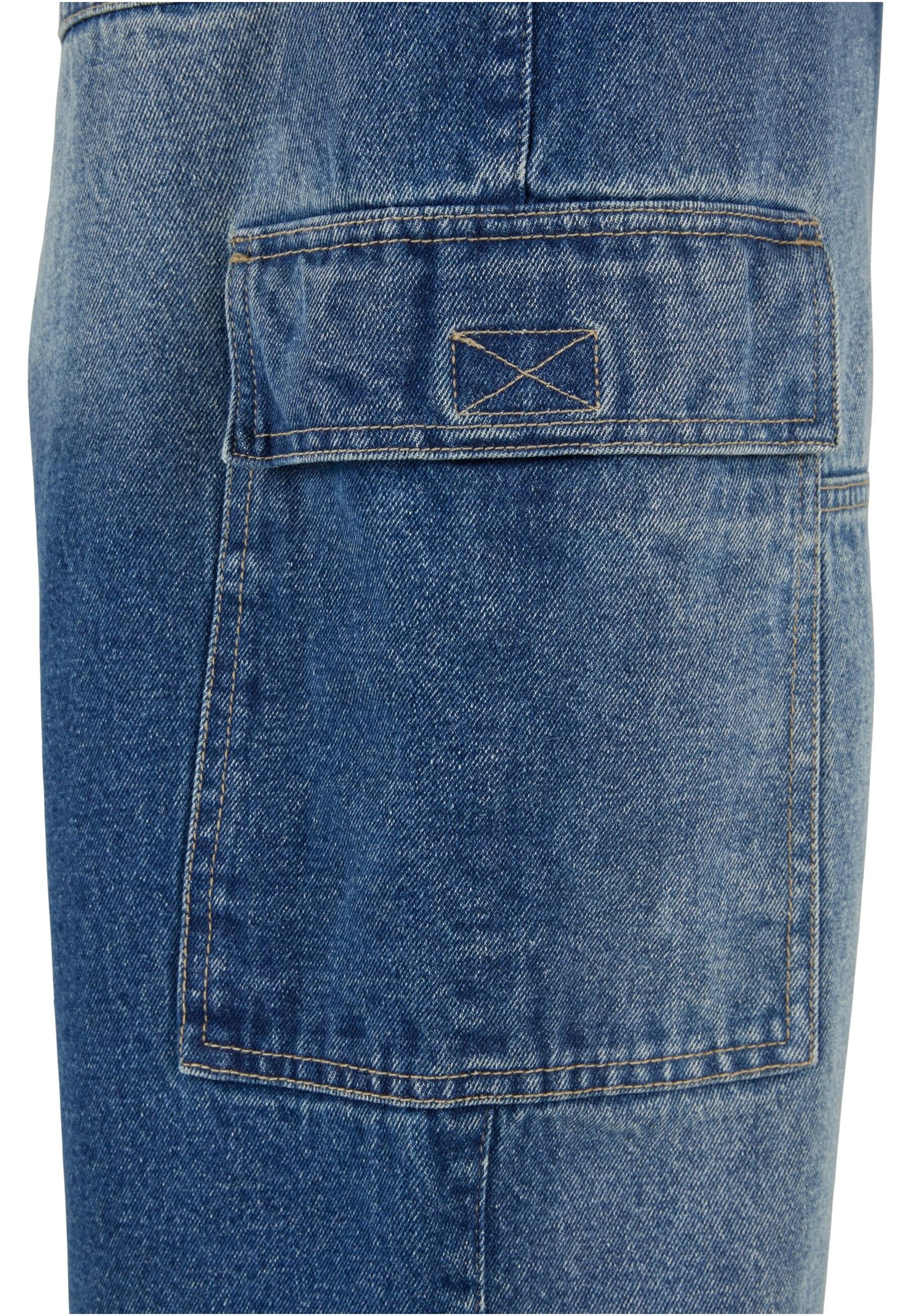Urban Classics Loose fit Cargo jeans in Blue