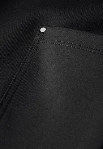 STREET ONE Slimfit Jersey Twill Cargo-Hose in Schwarz