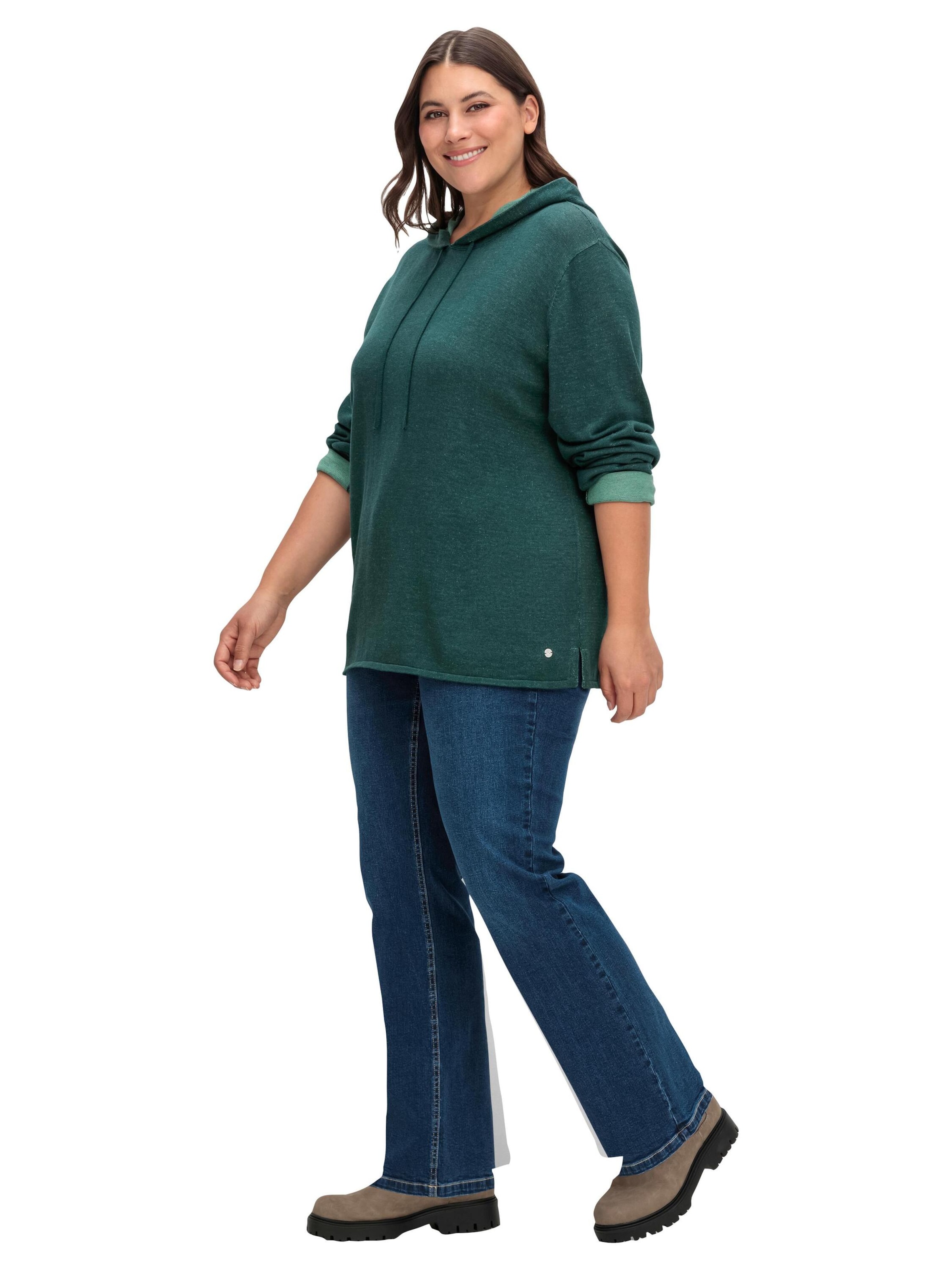 SHEEGO Bootcut Džínsy 'Anne' - Modrá