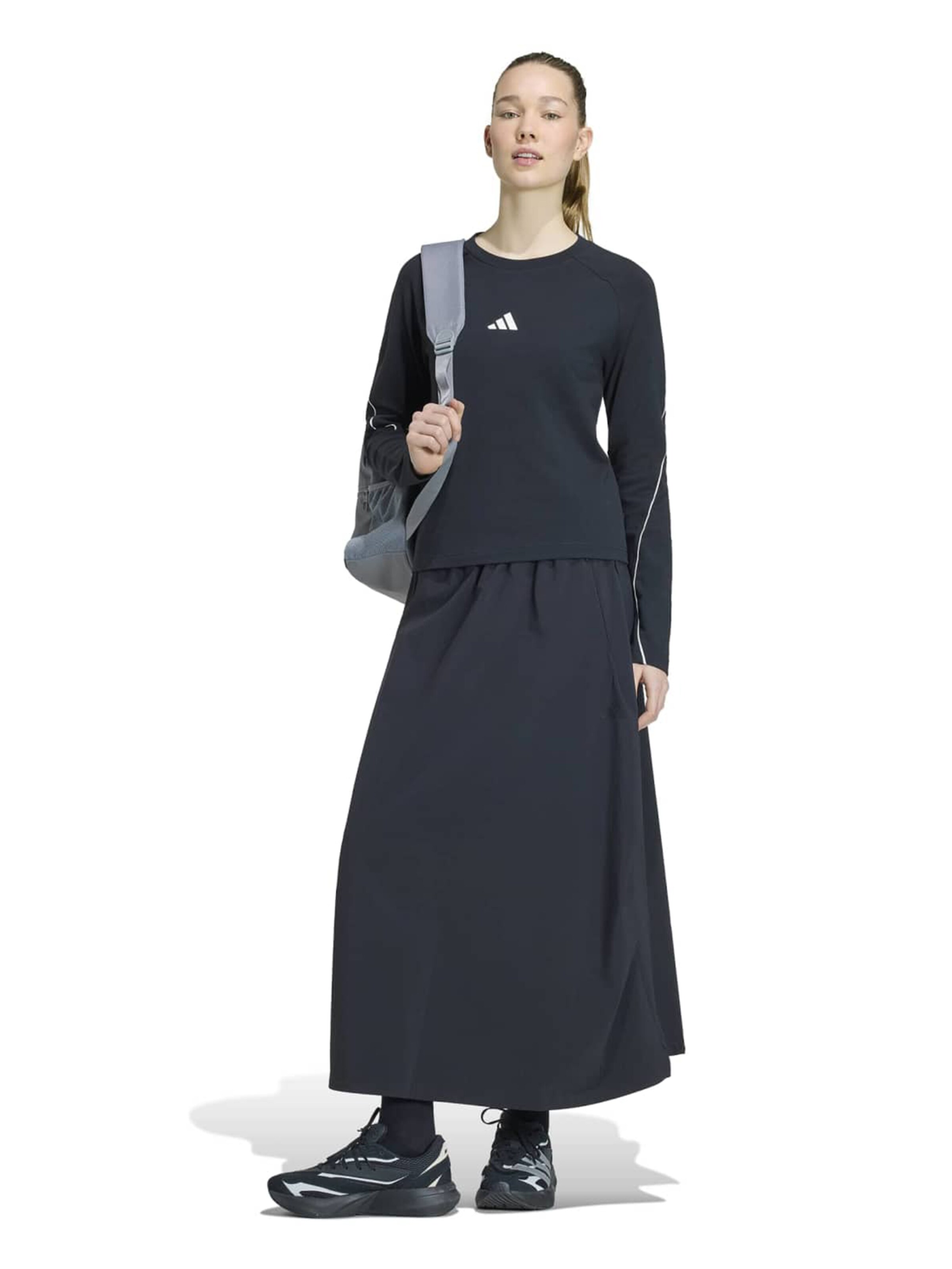 ADIDAS SPORTSWEAR Функционална тениска 'STADIUM LS' в черно