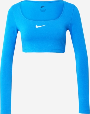 Nike Sportswear Тениска в синьо: отпред