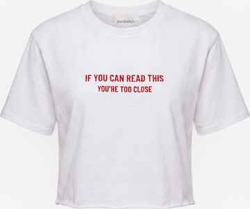Tricou de la SNOBARIA pe alb: față