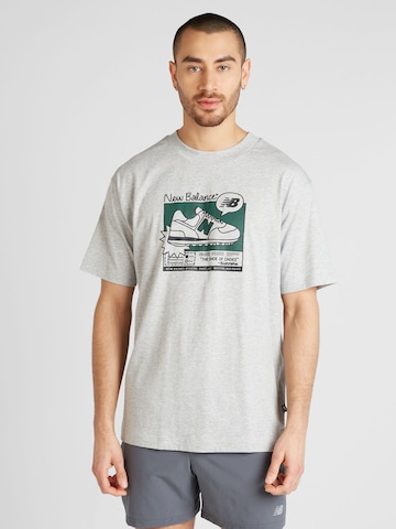 new balance T-shirt i grå: framsida