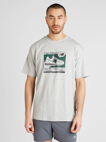 T-Shirt new balance en gris : devant