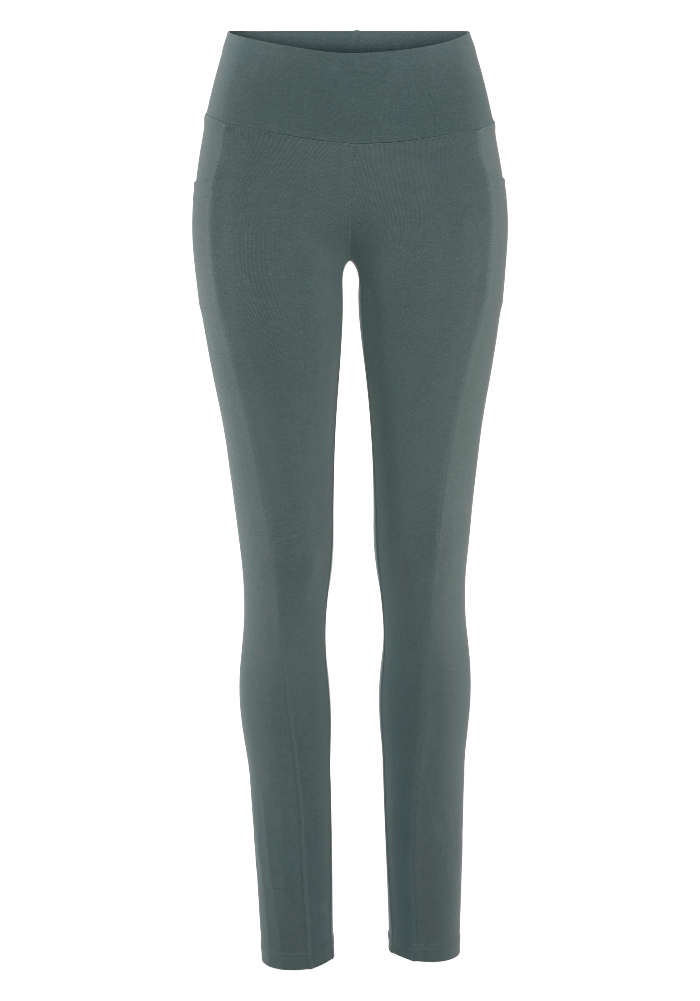 VIVANCE Workout Pants in Green: front