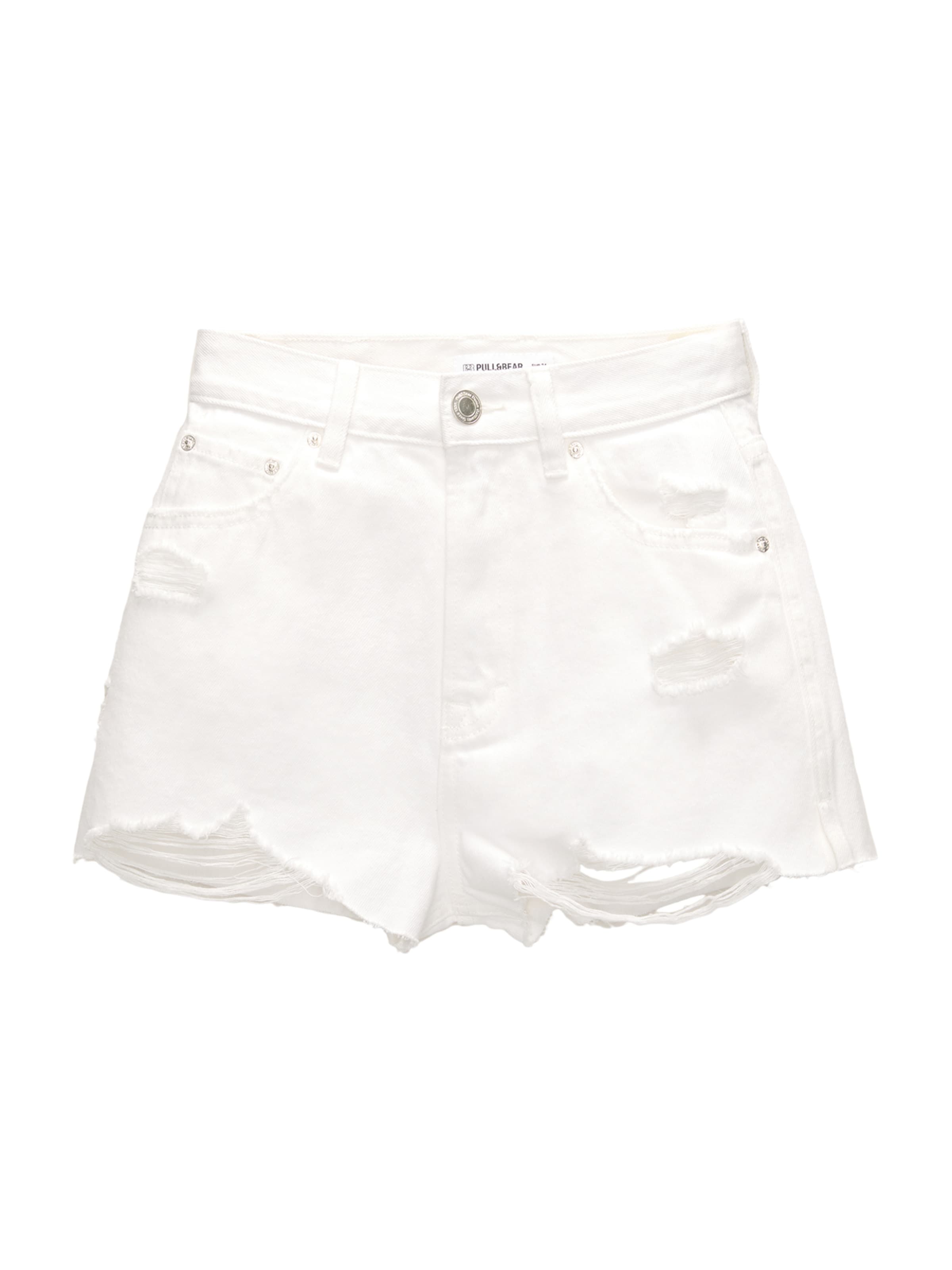 Pull&Bear Дънки в бяло: отпред