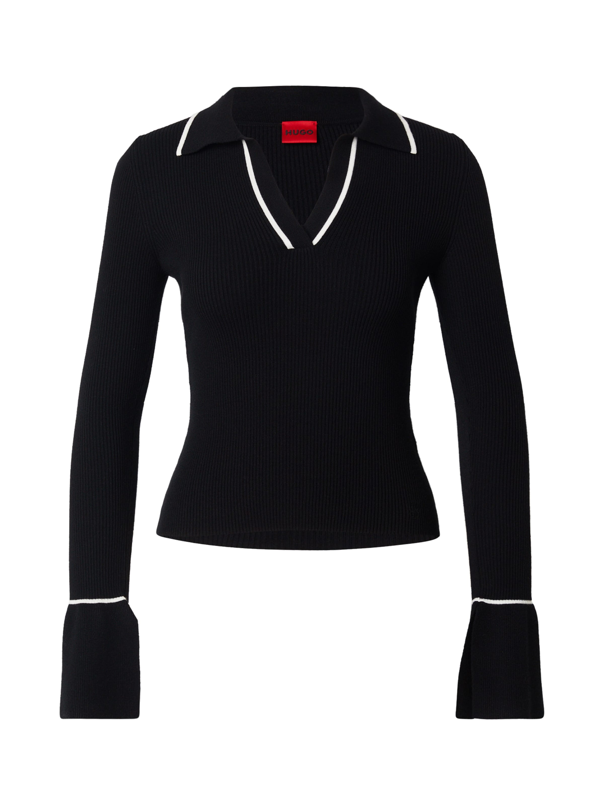 HUGO Pulóver 'Samur' - fekete: elől