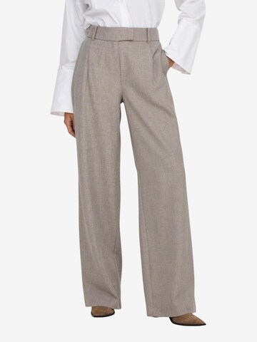 Wide leg Pantaloni con piega frontale 'Onllinda Hw Str Mel Pants Tlr Noos 15336761' di ONLY in grigio