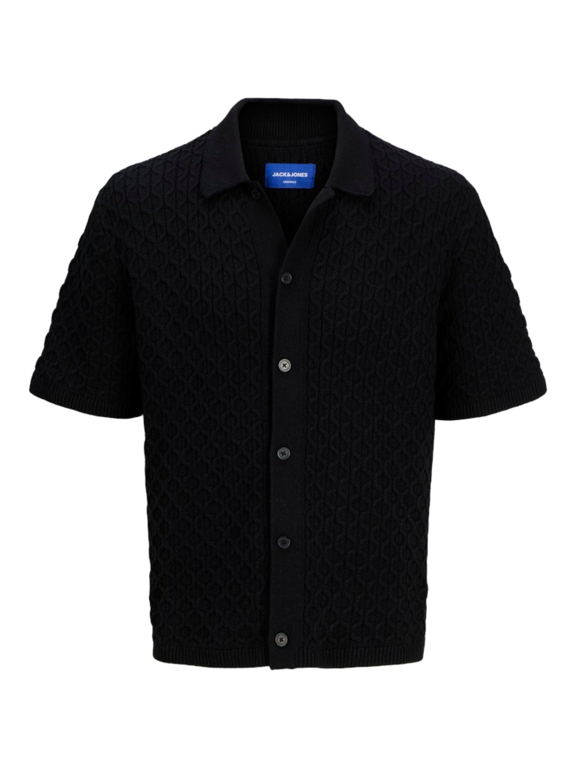 JACK & JONES Knit cardigan 'JORACAPULCO' in Black: front