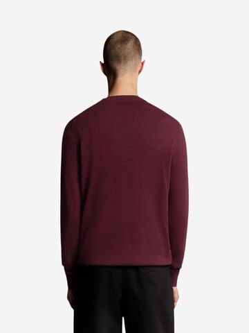 Lyle & Scott Trui 'Cotton Merino Crew Neck Jumper 263MLSKN2110VC' in Rood