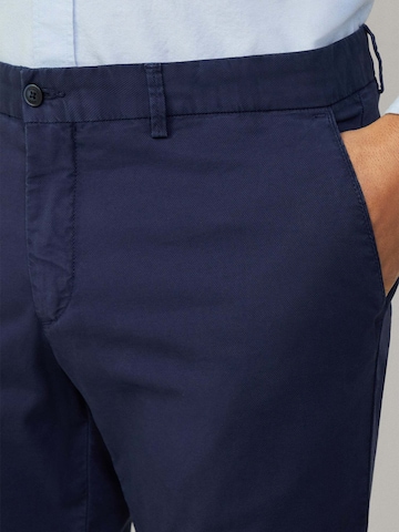 Hackett London Slimfit Chino 'Gmd Texture' in Blauw