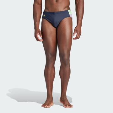 ADIDAS PERFORMANCE Athletic Swim Trunks in Blue: front