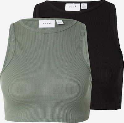 VILA Top 'FELIA' in Dark green / Black, Item view