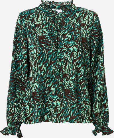 Moves Blusa en petróleo / verde pastel / negro, Vista del producto