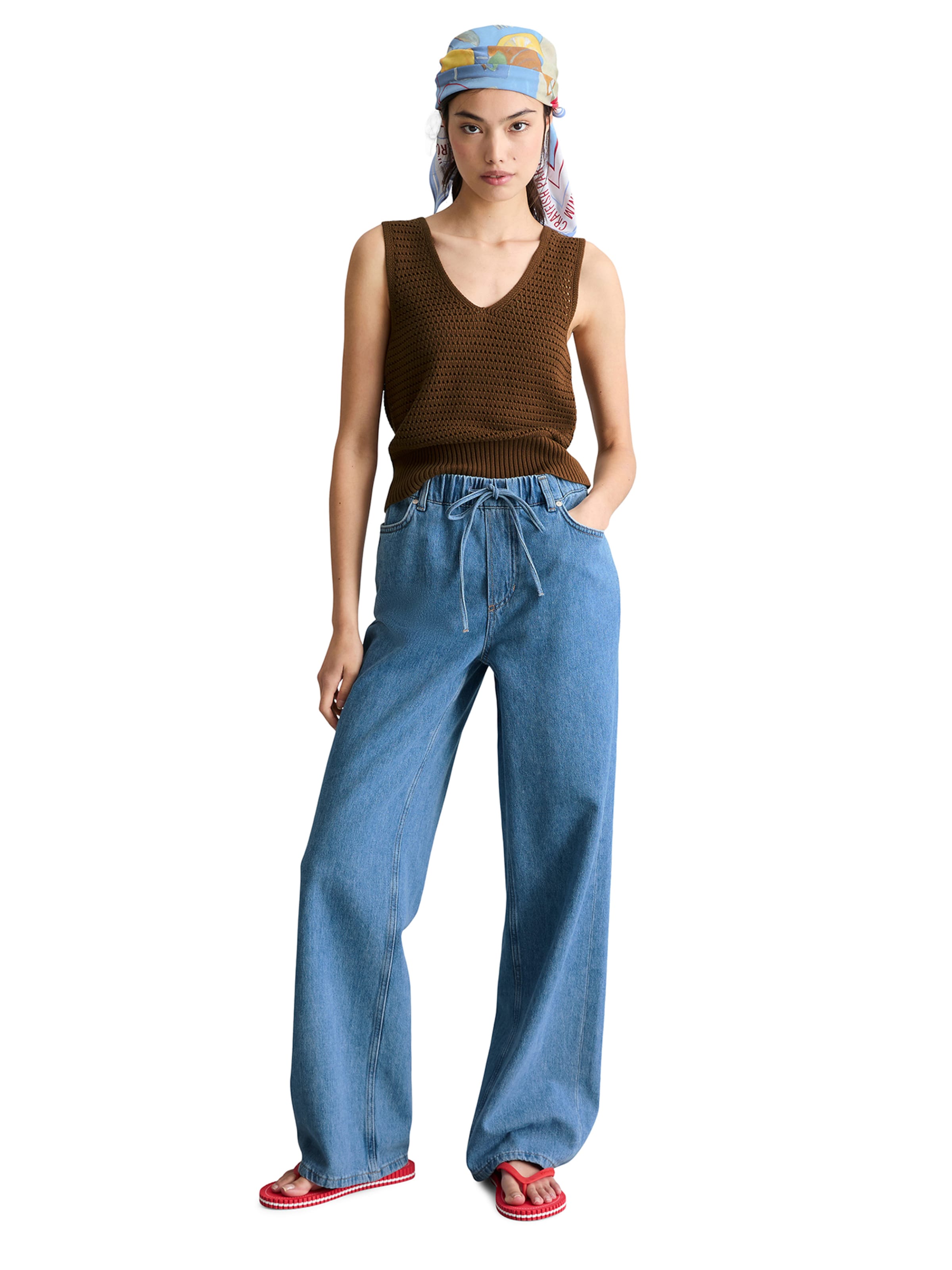 Marc O'Polo DENIM Wide Leg Jeans 'Tomma' in Blau