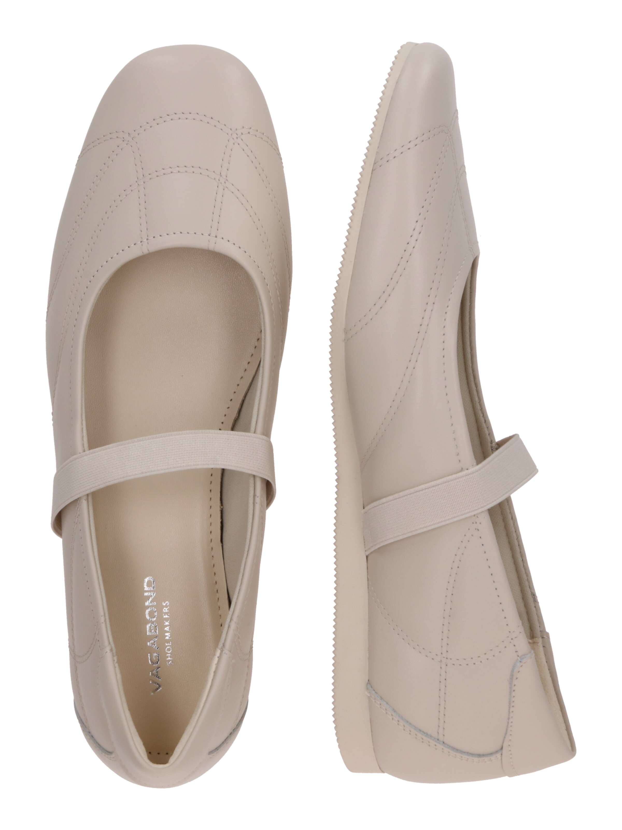 VAGABOND SHOEMAKERS Ballerinasko med rem 'HILLARY' i hvid