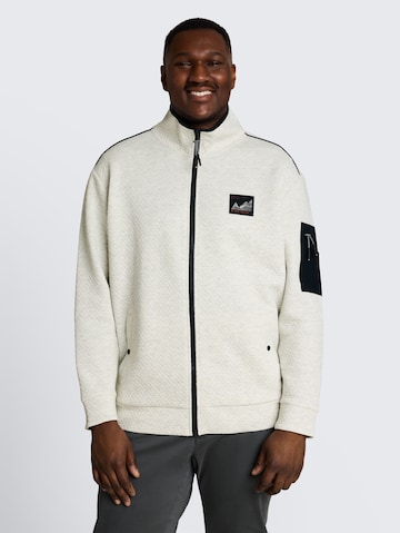 TOM TAILOR Men + Sweatvest in Beige: voorkant