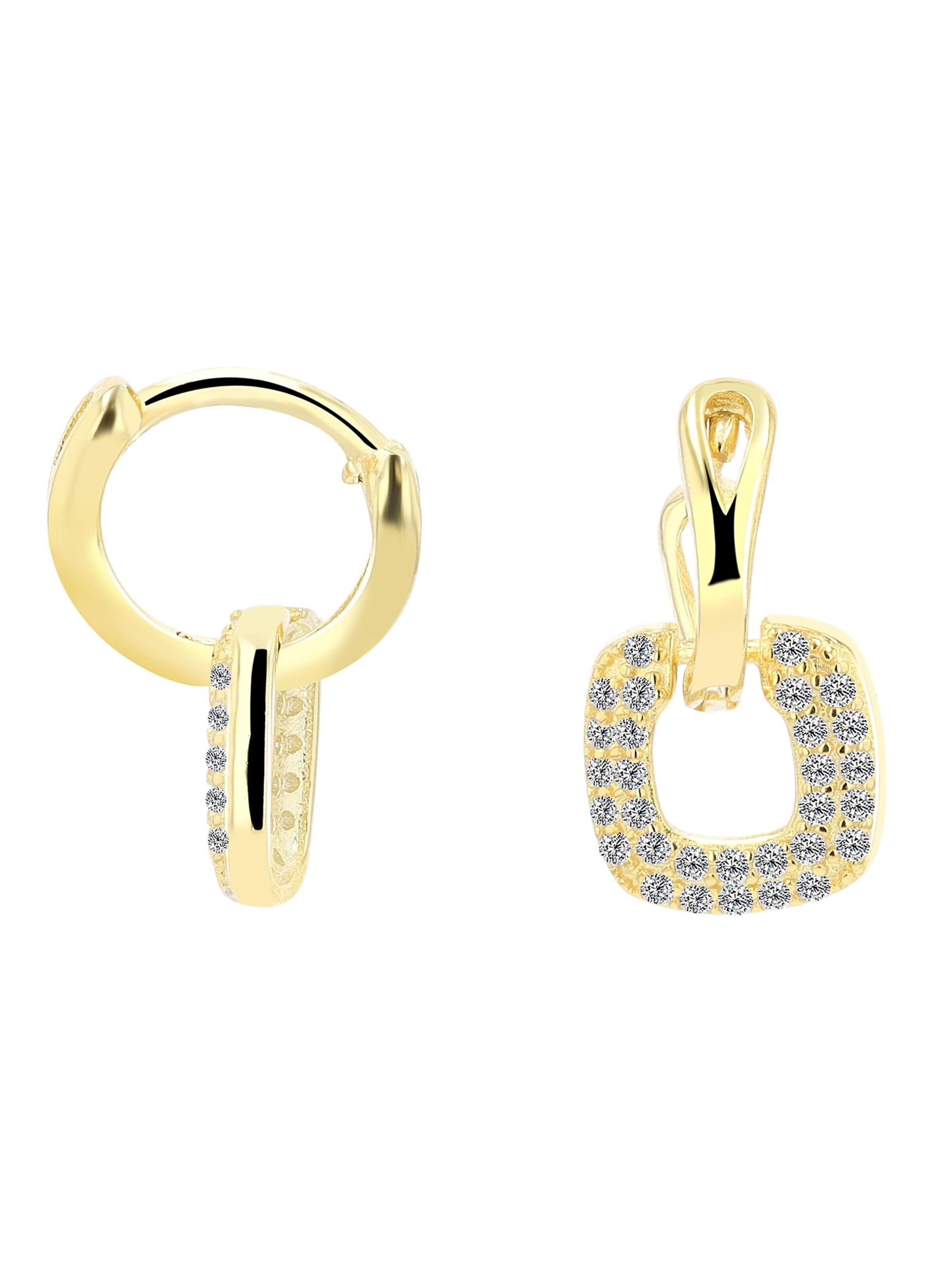 Akzent Earrings '"Raina" aus 925 Sterlingsilber, rhodiniert, langlebig' in Gold