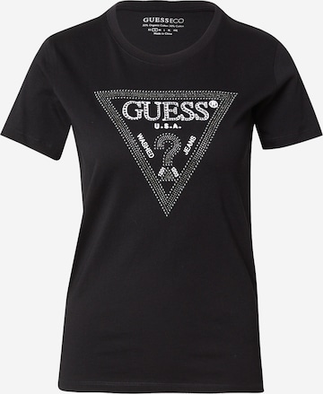 T-shirt GUESS en noir : devant