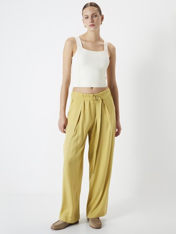 Ipekyol Wide leg Broek in Geel