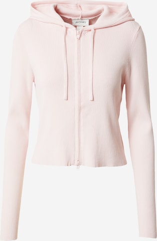 Monki Knit Cardigan in Pink: front