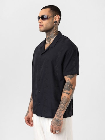 Dandalo Comfort fit Button Up Shirt 'Bjorn' in Black