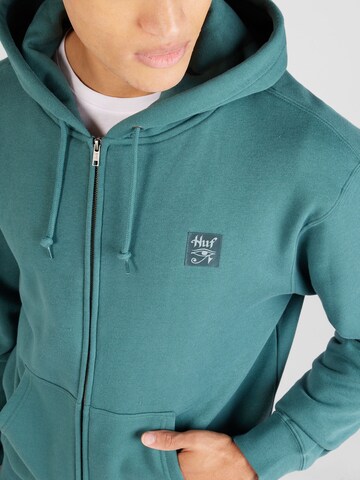 HUF - Sudadera con cremallera 'HORUS' en verde