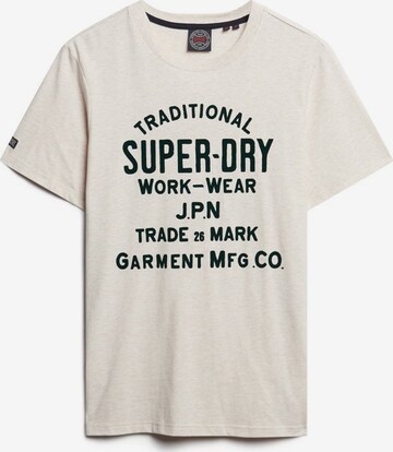 T-Shirt Superdry en beige : devant