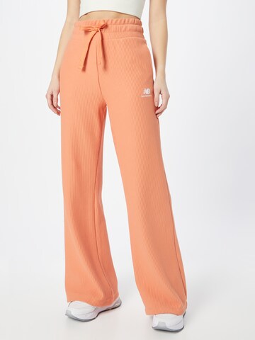 Wide Leg Pantalon 'Athletics Track' new balance en orange : devant