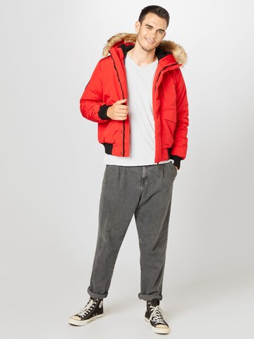 Superdry Regular fit Winter Jacket 'EVEREST' in Red