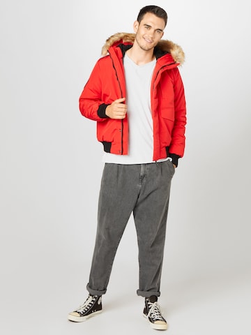 Superdry Regular fit Winter jacket 'EVEREST' in Red