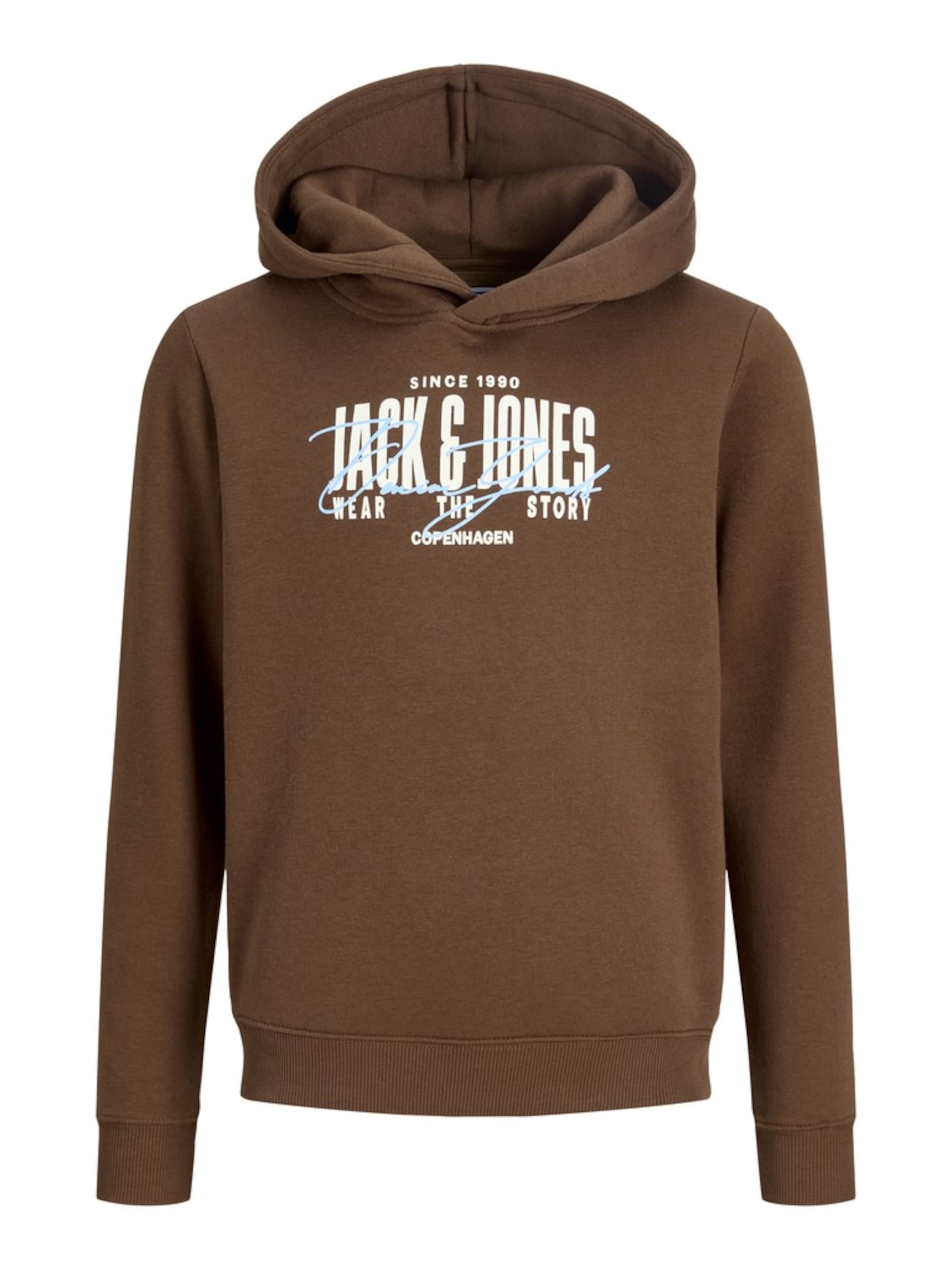 Sweat 'JJAERO' Jack & Jones Junior en marron : devant