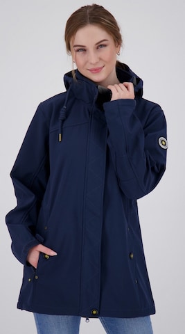 ankerglut Tussenjas 'Softshellmantel Ankerglutbrise Damen Softshelljacke Kapuze' in Blauw: voorkant