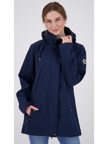 ankerglut Übergangsjacke 'Softshellmantel Ankerglutbrise Damen Softshelljacke Kapuze' in Blau: Vorderseite